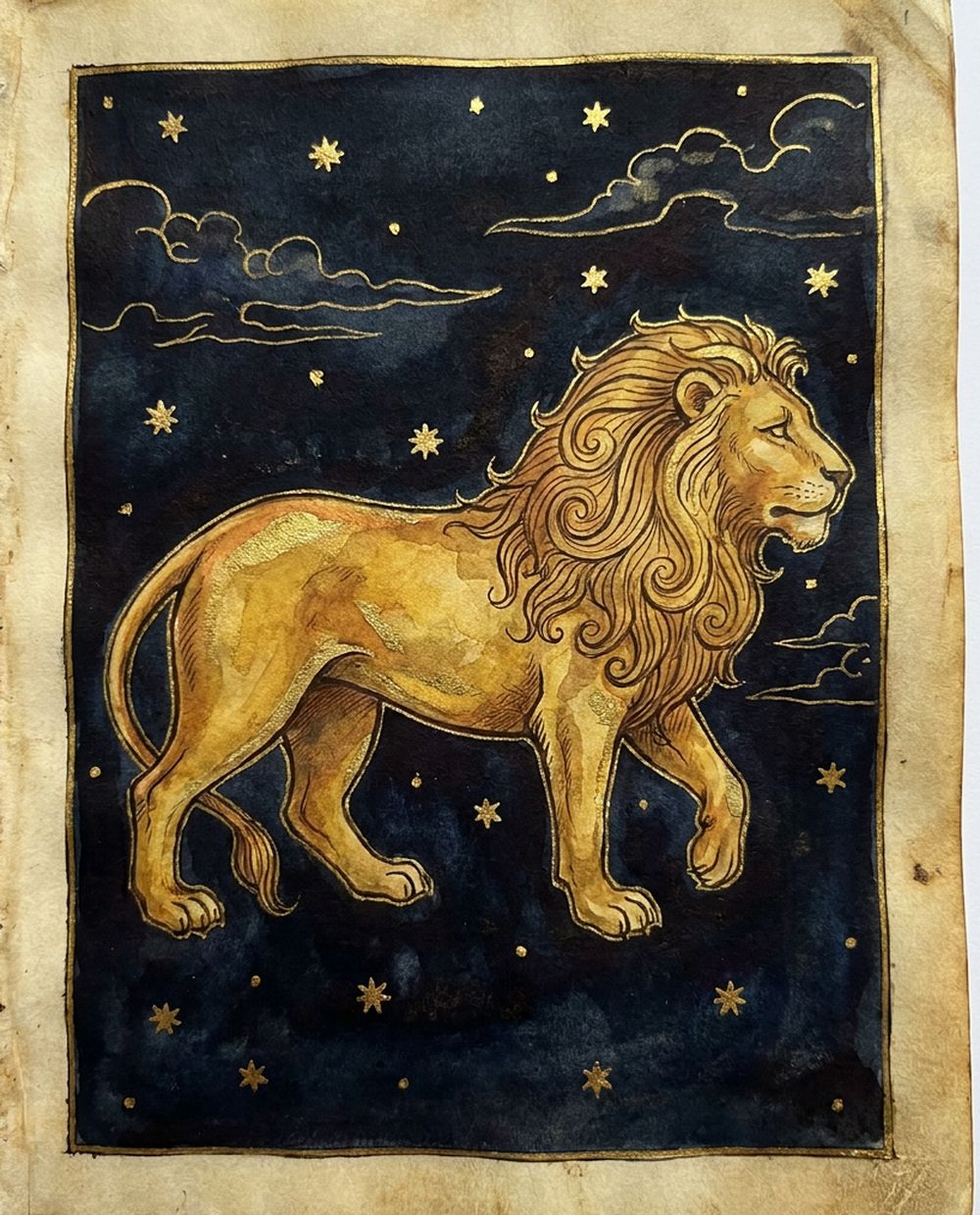 Goldener Löwe aus der Bildwelt des Studios